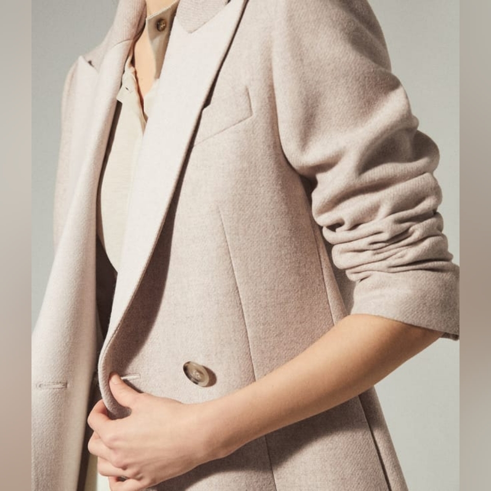 NWT REISS | Mandie Contrast Collar Mid-Length Coat - Picture 6 of 12